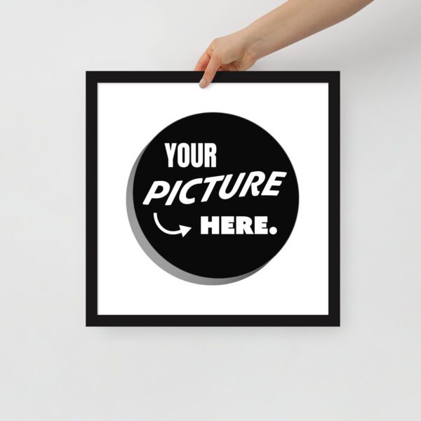 premium luster photo paper framed poster in black 16x16 front 6483b981b522e