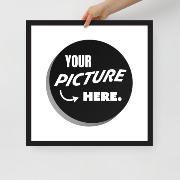 premium luster photo paper framed poster in black 18x18 front 6483b99231476